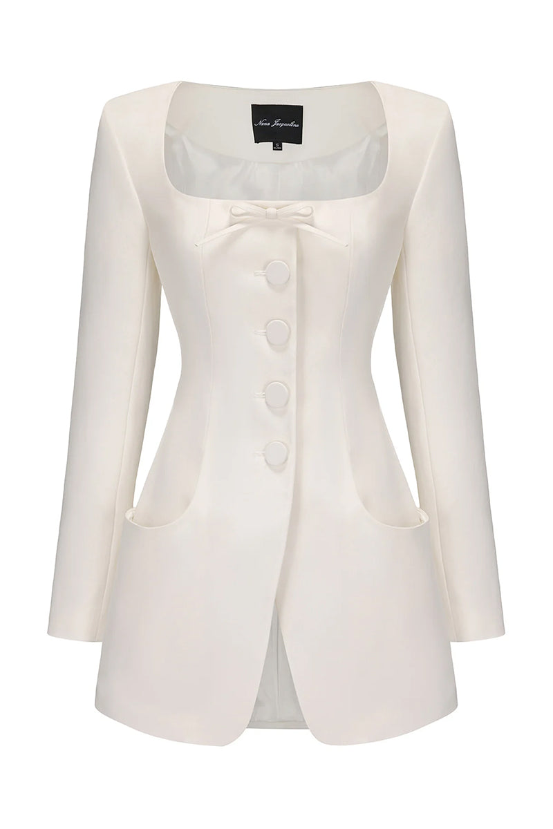 TIFFANI BLAZER IN WHITE - CULT MIA