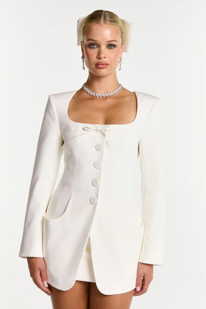 TIFFANI BLAZER IN WHITE - CULT MIA