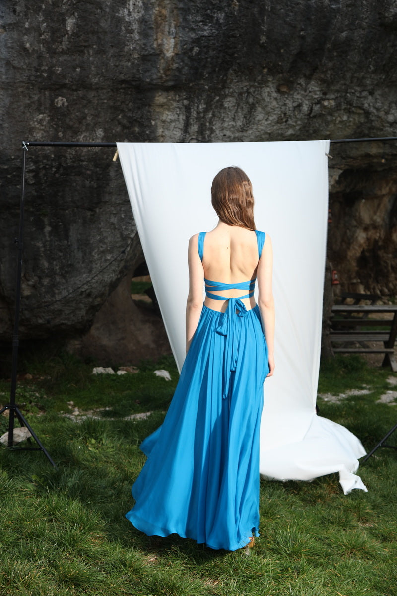 ARIZONA DRESS IN AZURE BLUE - CULT MIA