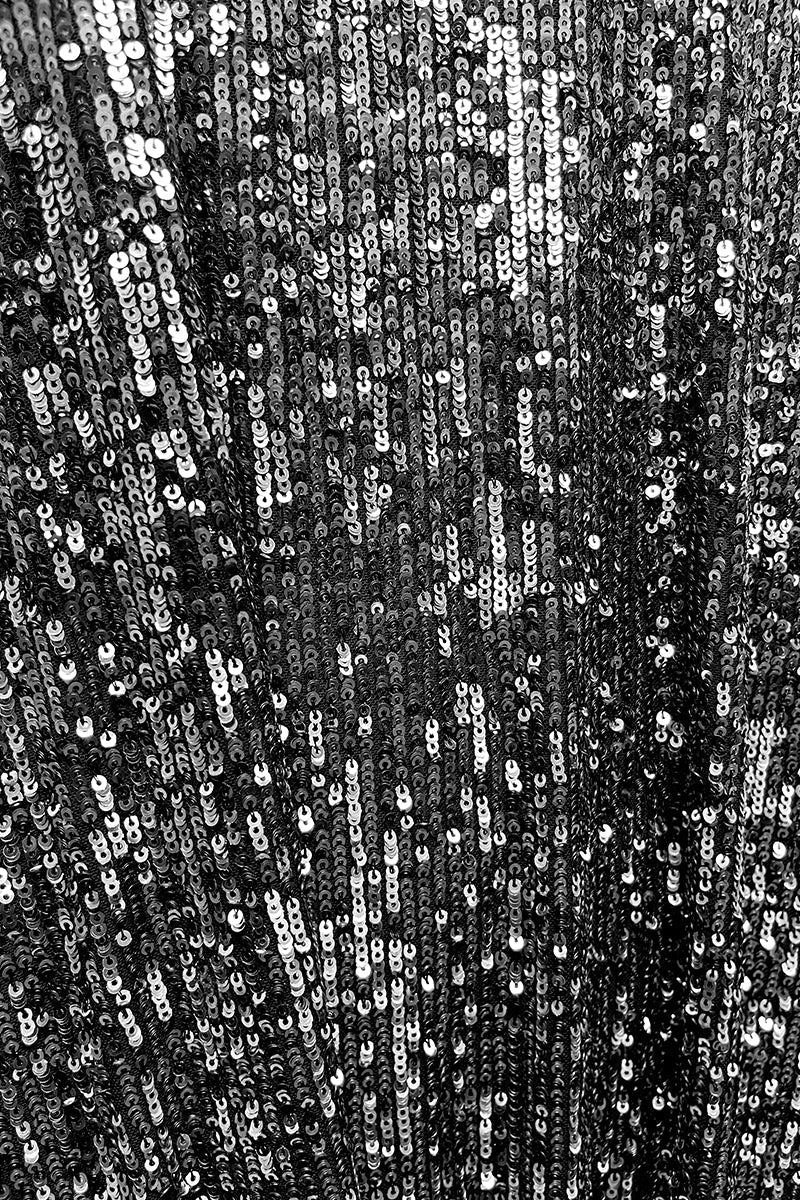 METALLIC SEQUIN KAFTAN IN SILVER - CULT MIA