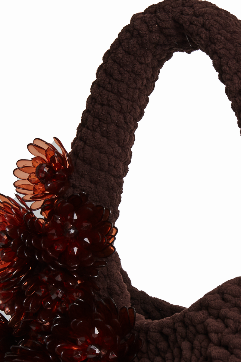 BLOOMING JARDIN HOBO BAG IN BROWN - CULT MIA