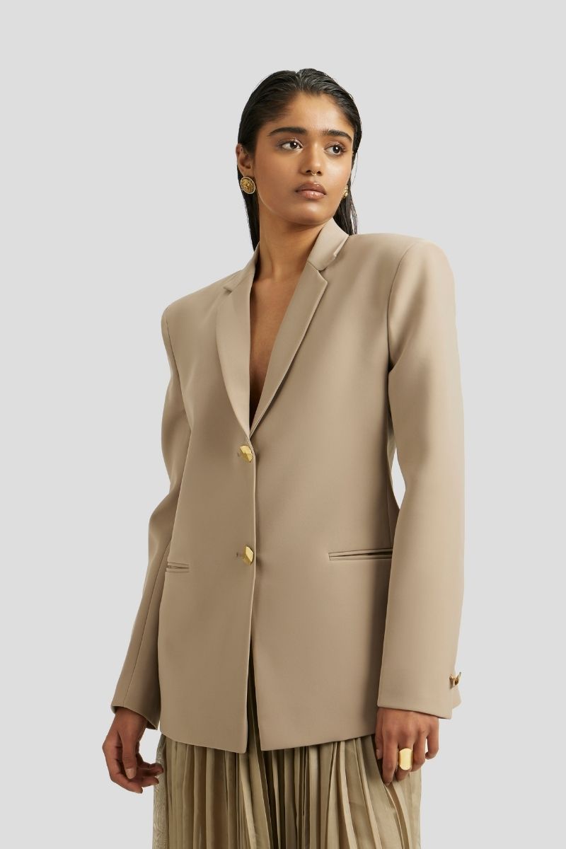 BRYCE BLAZER SET IN BEIGE - CULT MIA