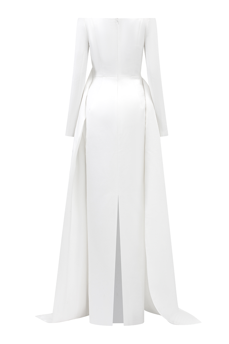 FLORAL EMBELLISHED LONG FLAP STRAIGHT DRESS - CULT MIA