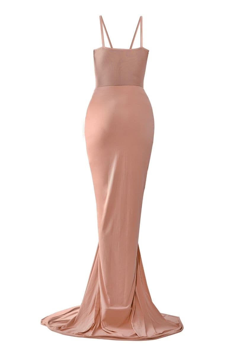 MAJA PEACH MERMAID GOWN - CULT MIA