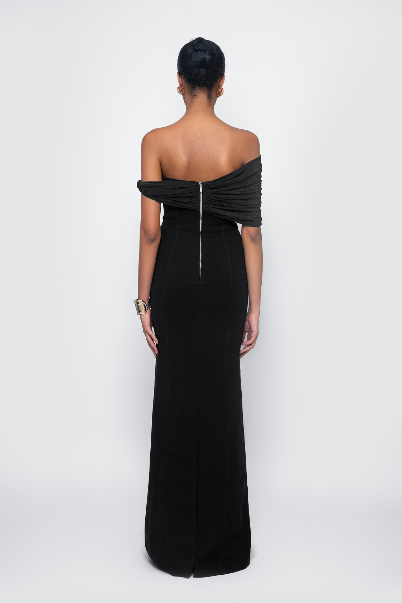 CALMING NOIR BLACK DRESS - CULT MIA