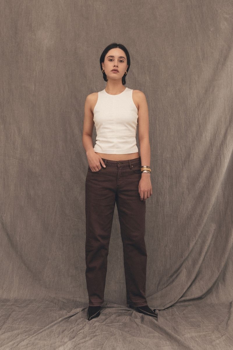 1996 BROWN MID RISE JEANS - CULT MIA