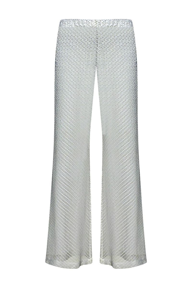 MESH PANTS IN WHITE - CULT MIA