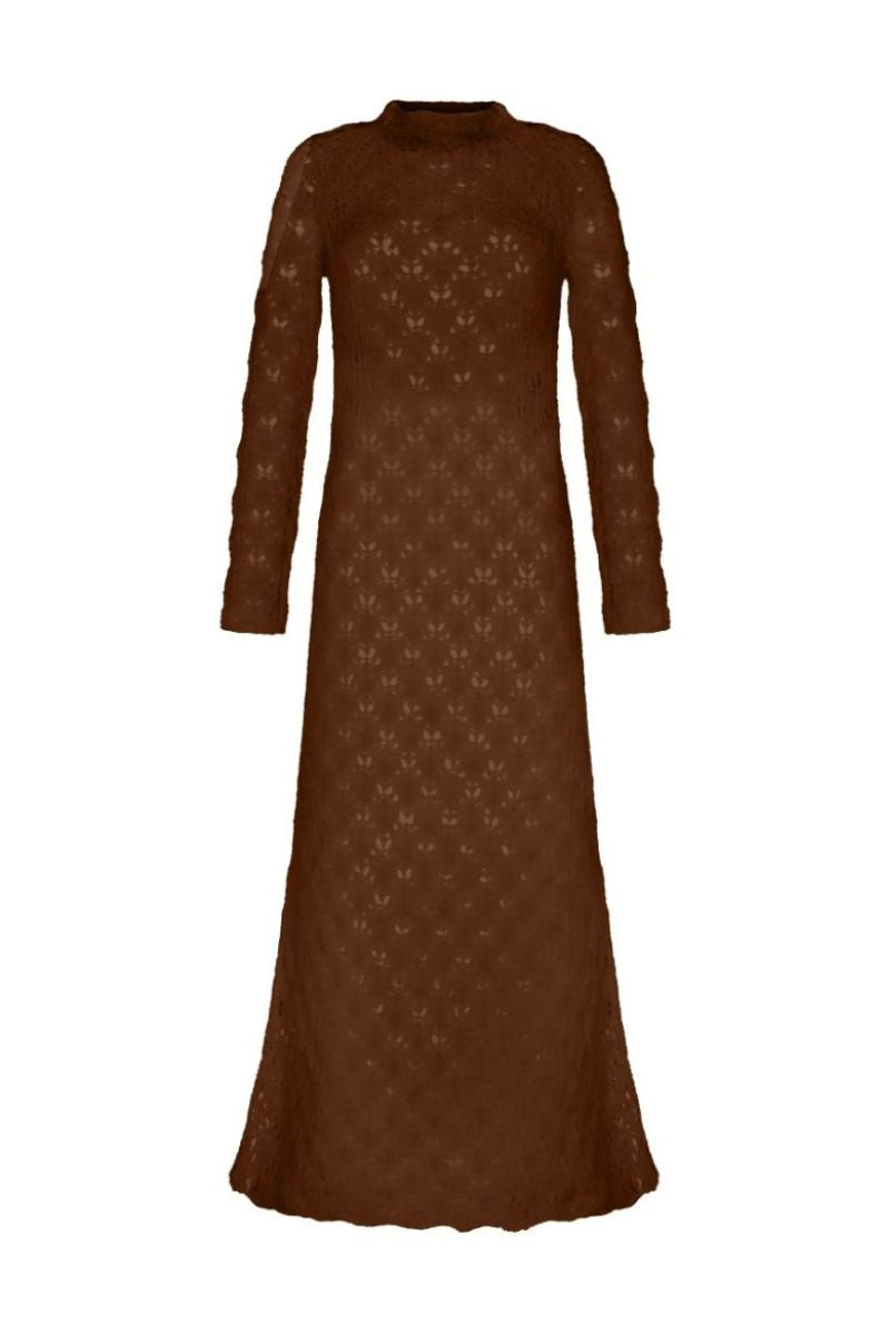 WARI SHORTER DRESS IN BROWN | CULT MIA | AYNI WARI SHORTER DRESS IN BROWN | CULT MIA | AYNI