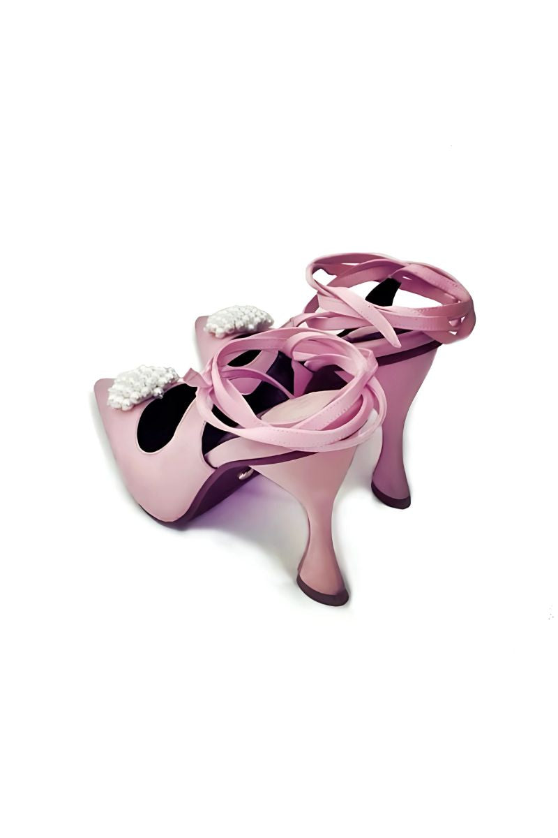 NINA PEARL EMBROIDERED HEELS - CULT MIA