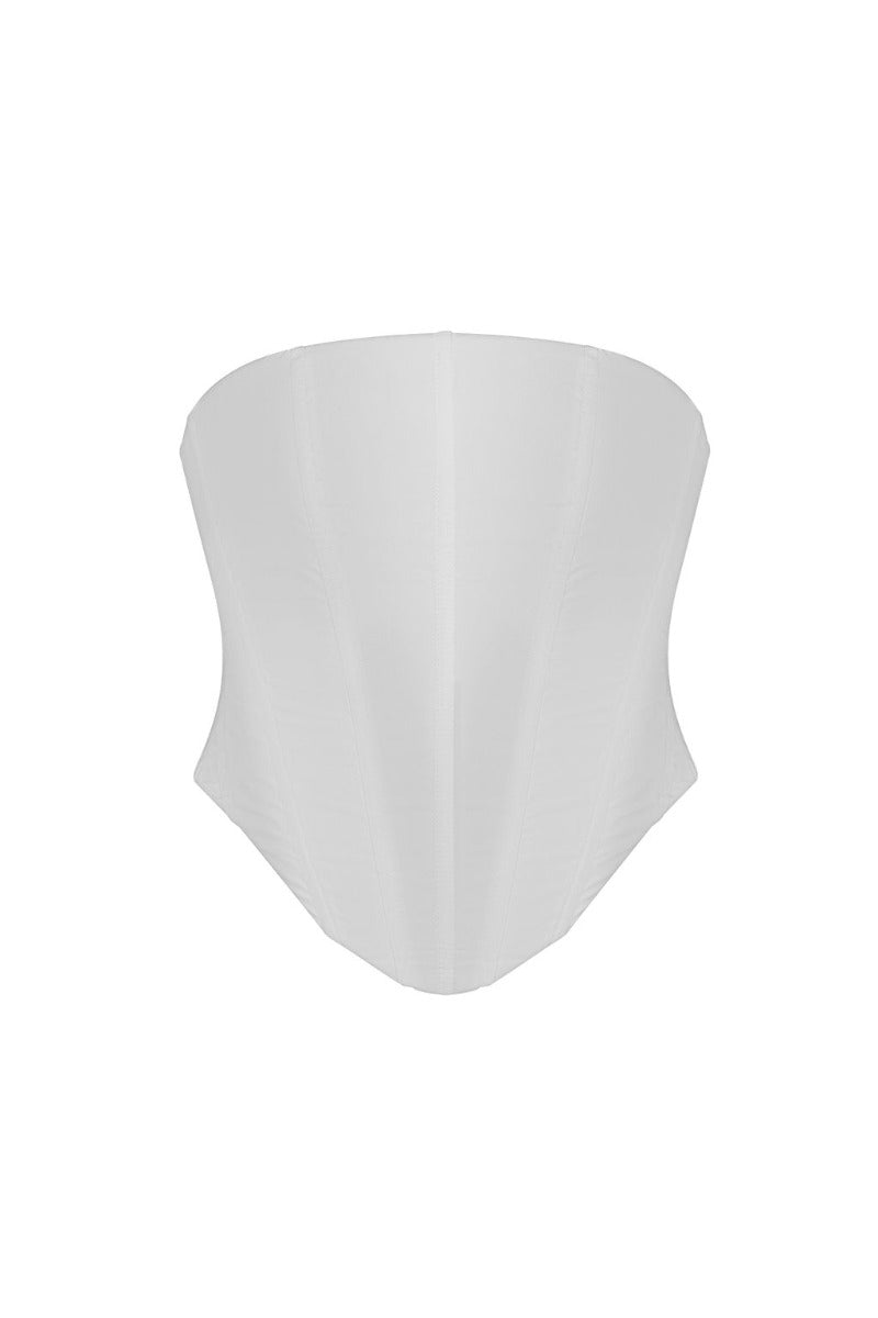 corset lacing for motorcycle helmet ANNIVERSARY CORSET IN WHITE | CULT MIA