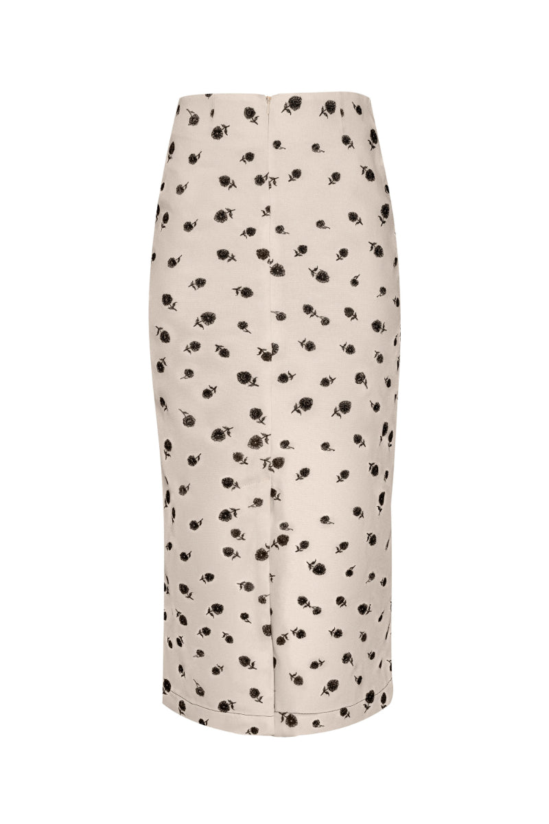 ROSITA SKIRT IN IVORY AND BLACK - CULT MIA