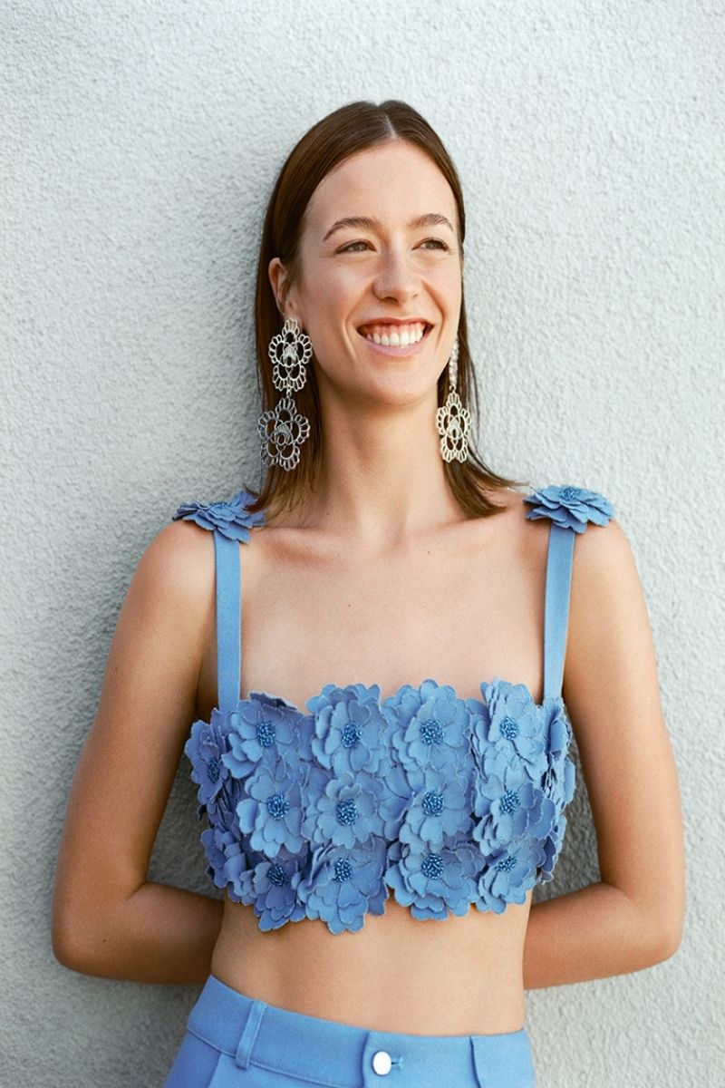 BUTTERCUP BLUE FLORAL TOP - CULT MIA