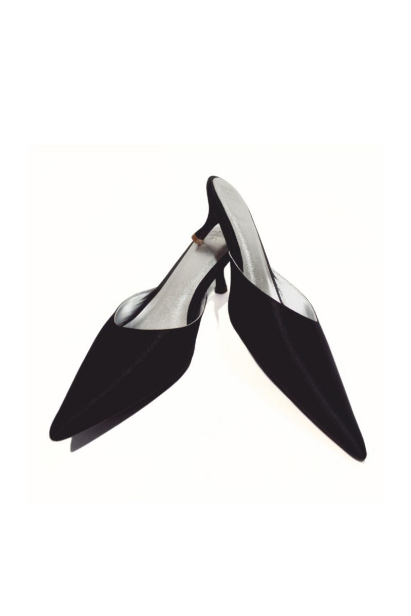AUDREY BLACK KITTEN HEEL - CULT MIA