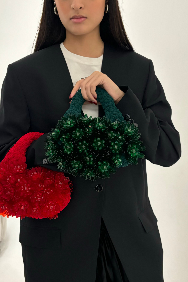 BLOOMING JARDIN PETITE BAG IN GREEN - CULT MIA