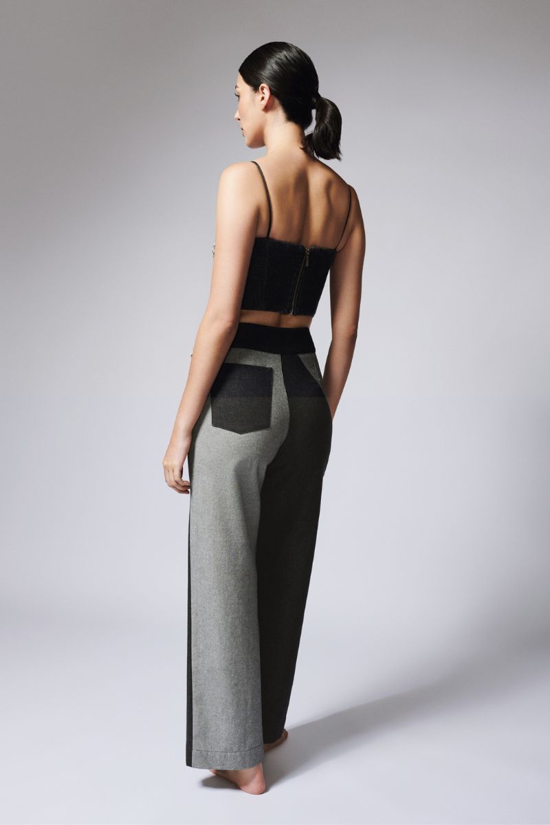 WEAVED DENIM TOP - CULT MIA
