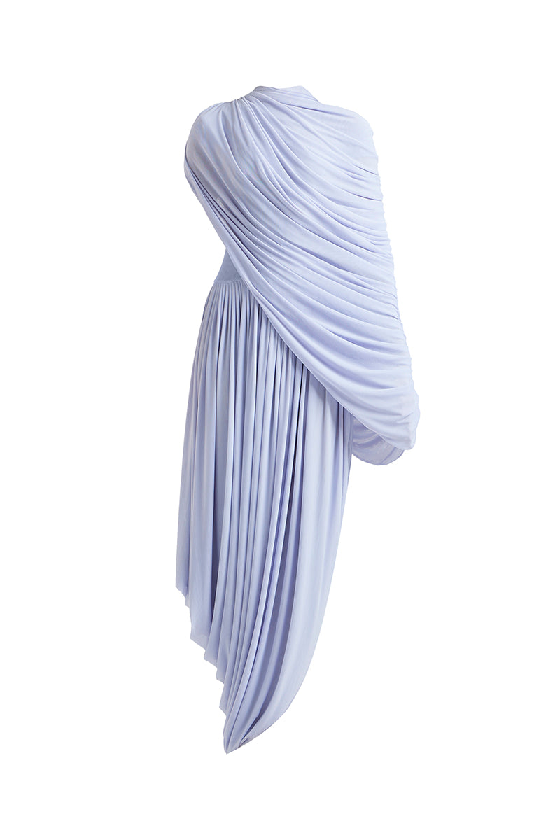 pleated periwinkle dress Blue Charming Sweetness Periwinkle Floral Organza Pleated Maxi Dress | Womens | Medium | 100% Polyester | Lulus