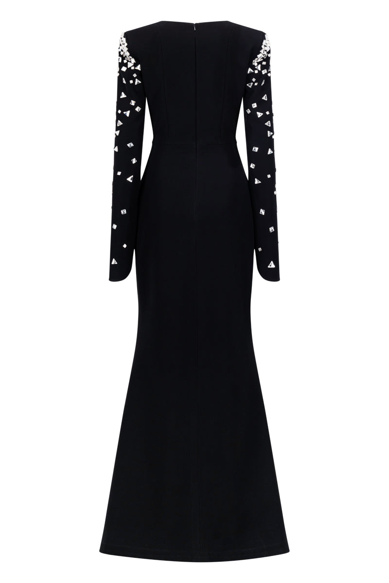 GLAMOUR MERMAID GOWN IN BLACK - CULT MIA