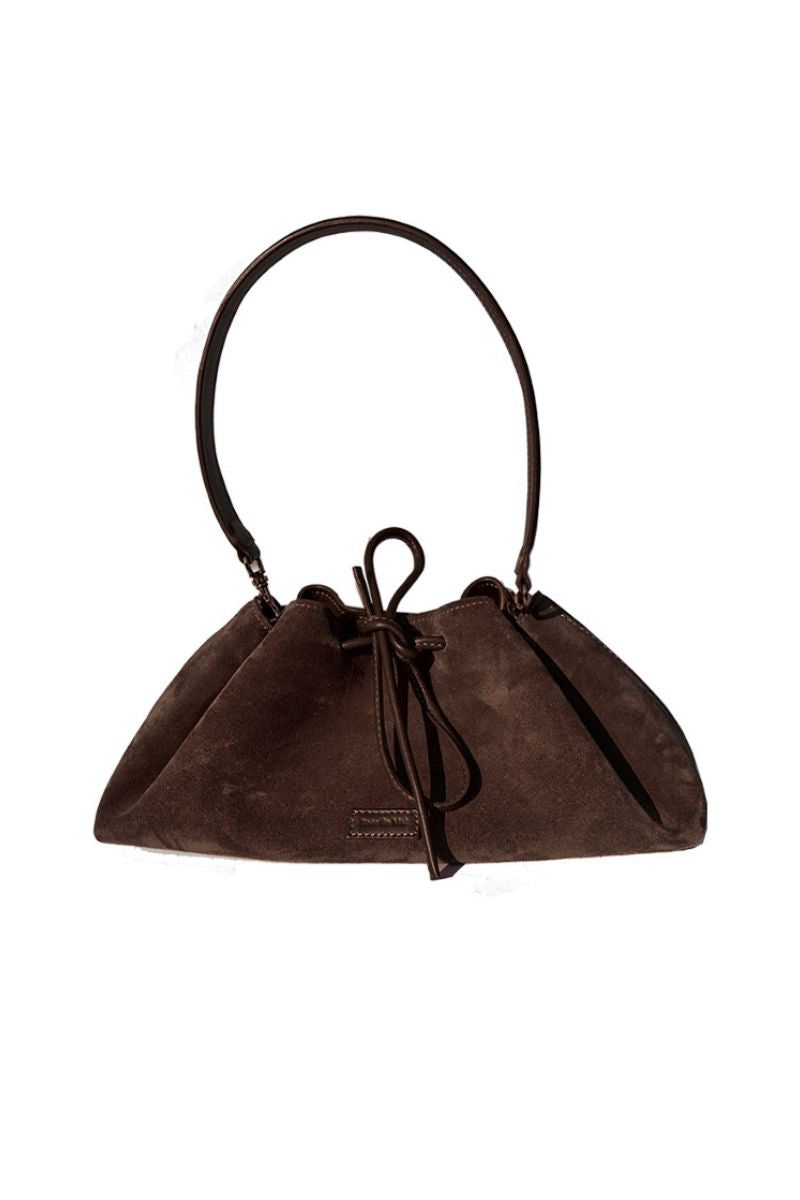 ARABESQUE BUCKET BAG IN CHOCOLATE BROWN - CULT MIA