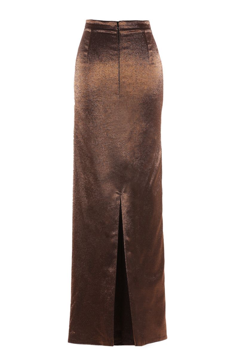 LILY GLITTER SKIRT IN MIRAGE BROWN - CULT MIA
