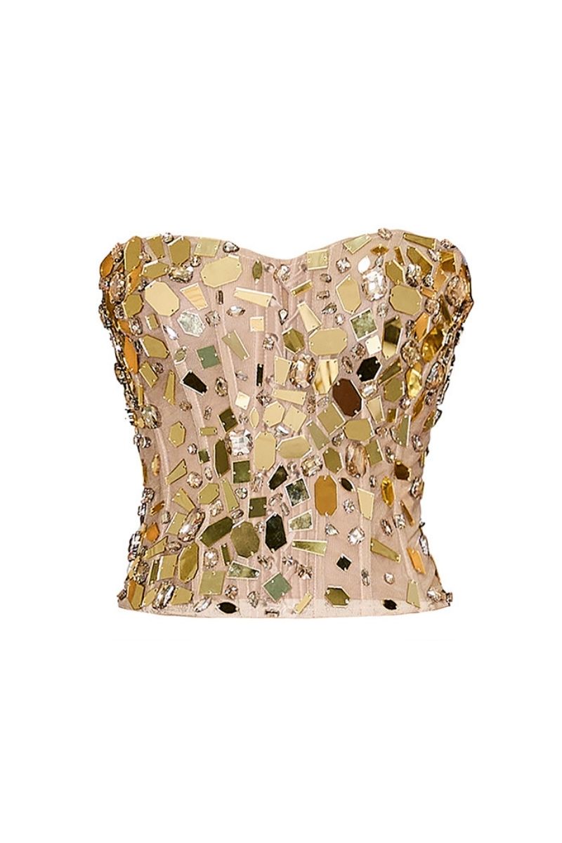 GOLD EMBELLISHED TOP - CULT MIA