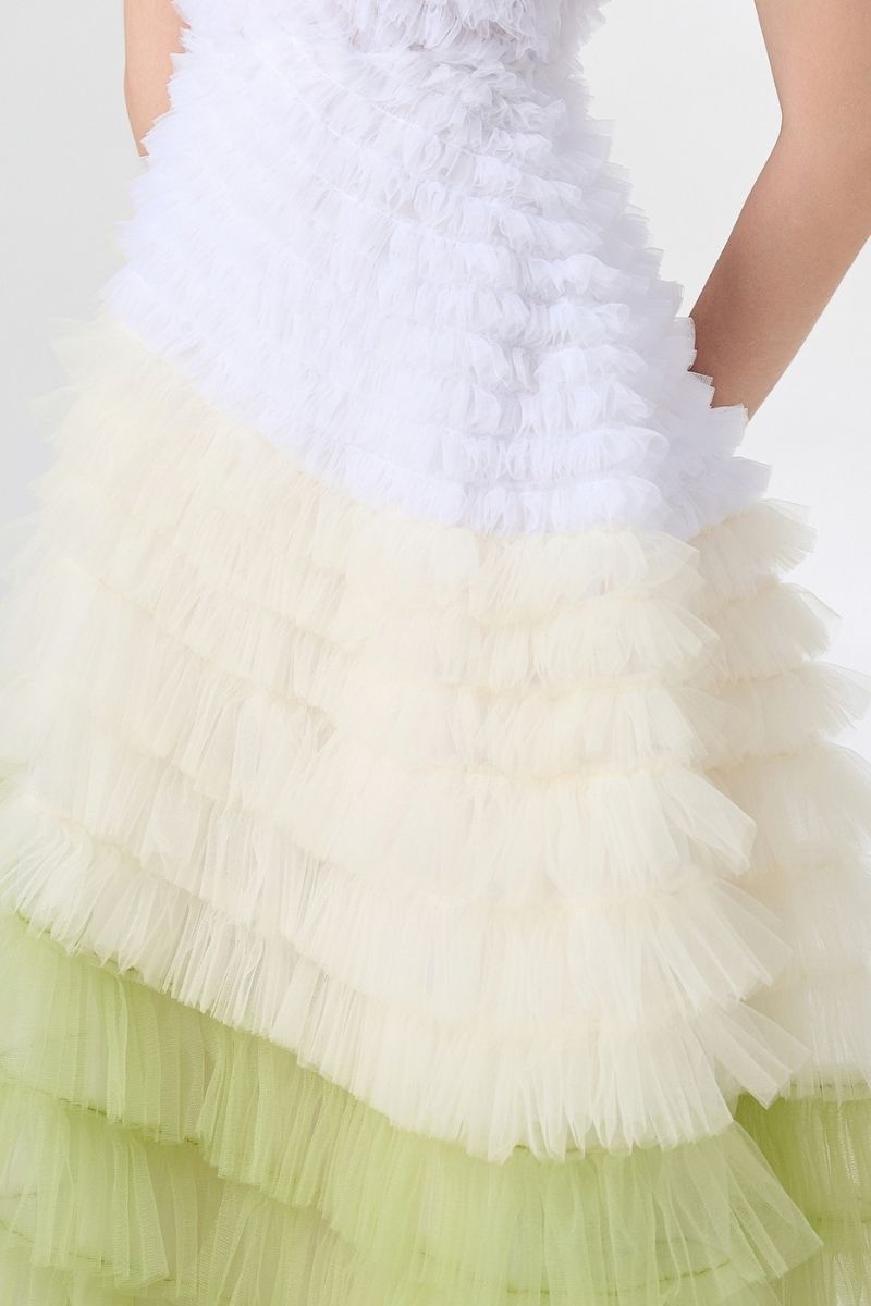 PASTEL MIX OFF-SHOULDER MIDI DRESS - CULT MIA