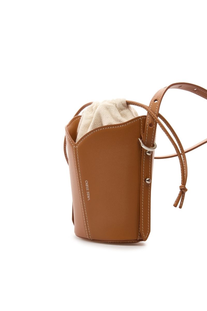 BUCKET MINI BAG IN CARAMEL - CULT MIA