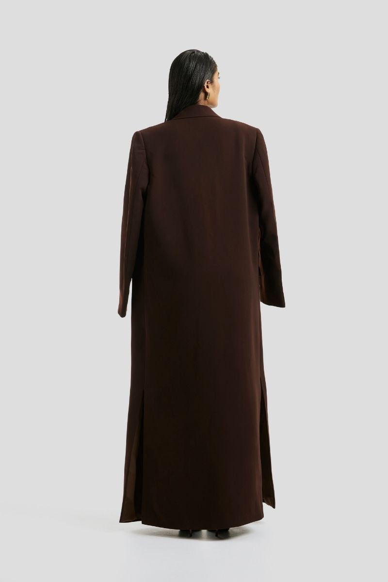ESME COAT IN CHOCOLATE BROWN - CULT MIA