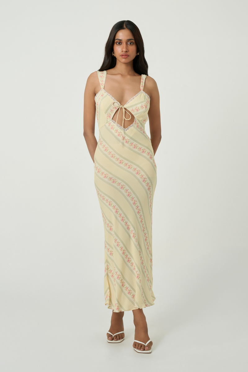 MILA MAXI DRESS IN FLORAL TRAIL - CULT MIA