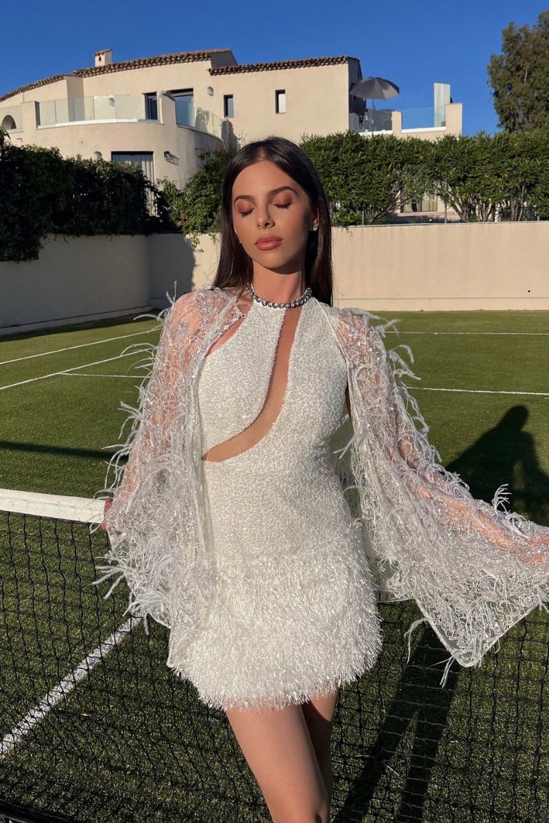 CRYSTAL SEQUIN MINI DRESS - CULT MIA