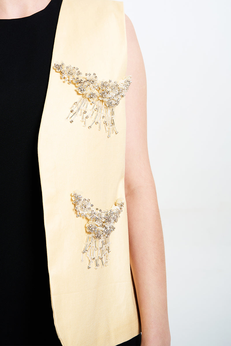 ALORA VEST IN SOFT YELLOW - CULT MIA