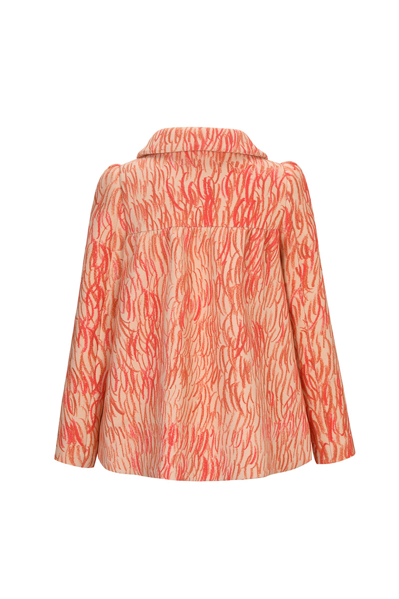 BABYDOLL NEOPRENE TOP IN SALMON - CULT MIA