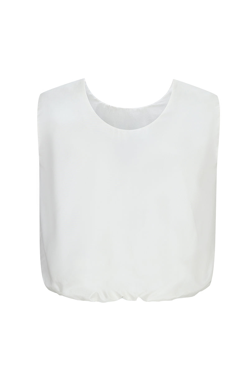 WEDDING CAKE TANK TOP IN IVORY - CULT MIA