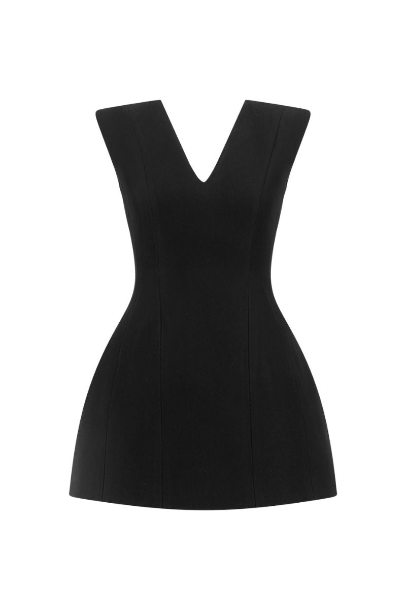 Lili Blanc LUXE TAILORED SLEEVELESS MIDI DRESS