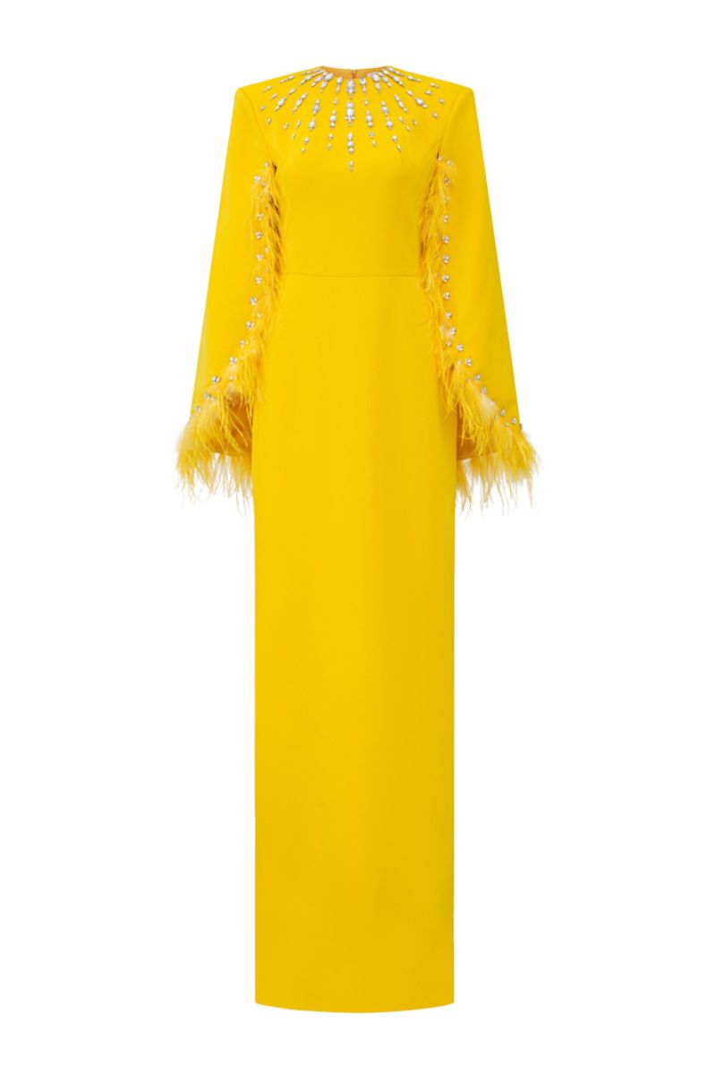 ALLISON CREPE CAPE SLEEVE MAXI DRESS - CULT MIA