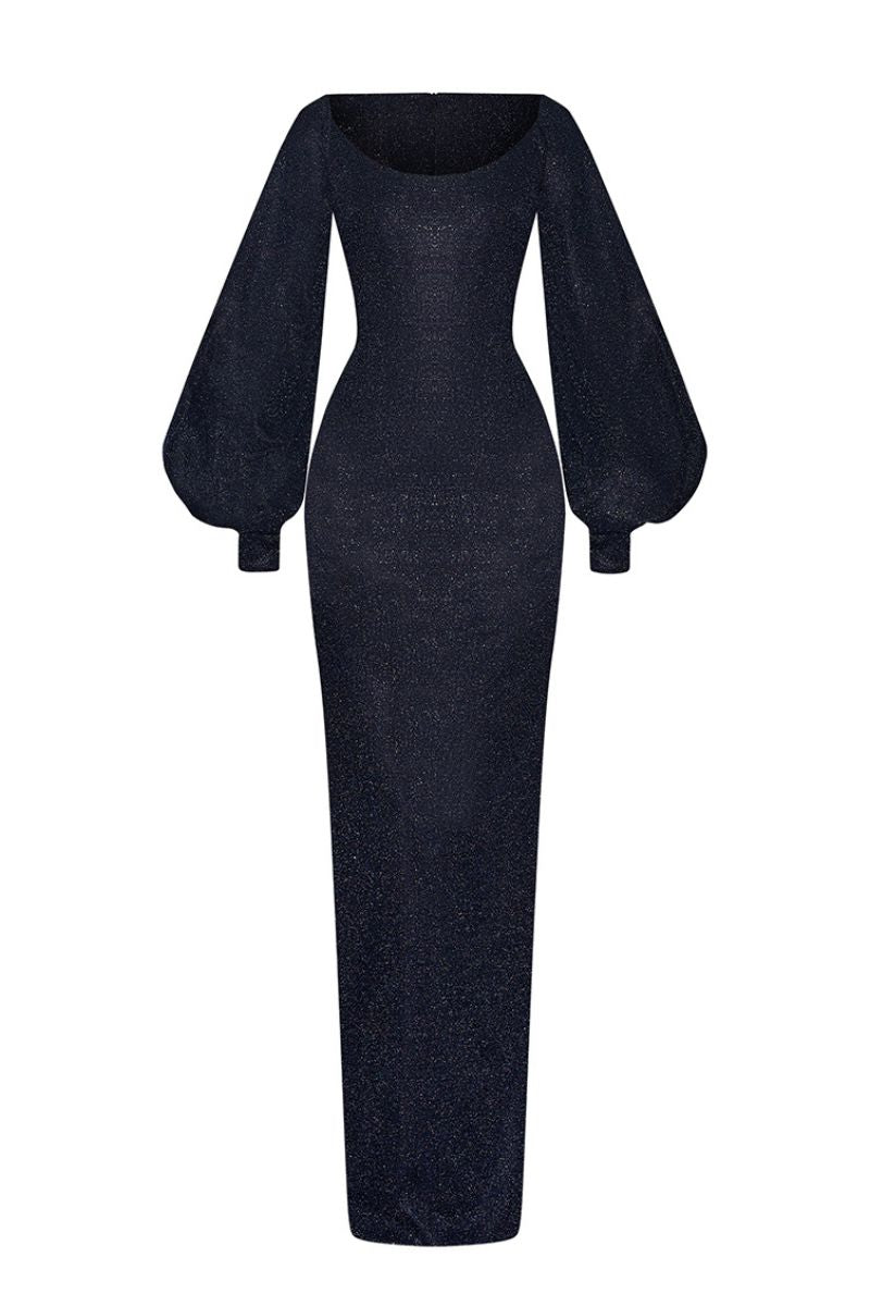 MAXI DRESS WITH BISHOP SLEEVES - CULT MIA