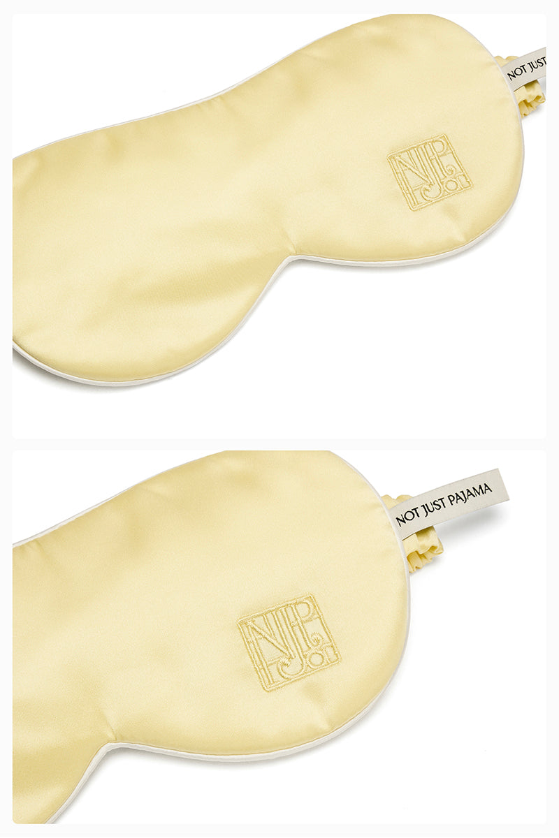 TIMELESS SILK EYE MASK IN BUTTER YELLOW - CULT MIA