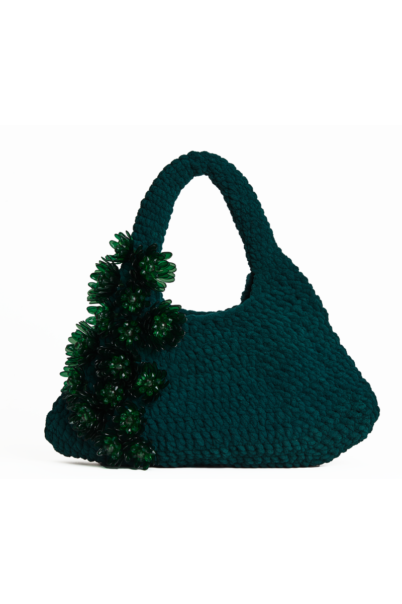 BLOOMING JARDIN HOBO BAG IN GREEN - CULT MIA