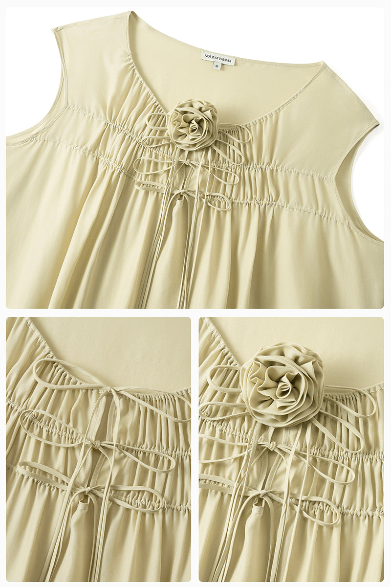 HOLIDAY IN ARLES SILK DRESS IN YELLOW - CULT MIA