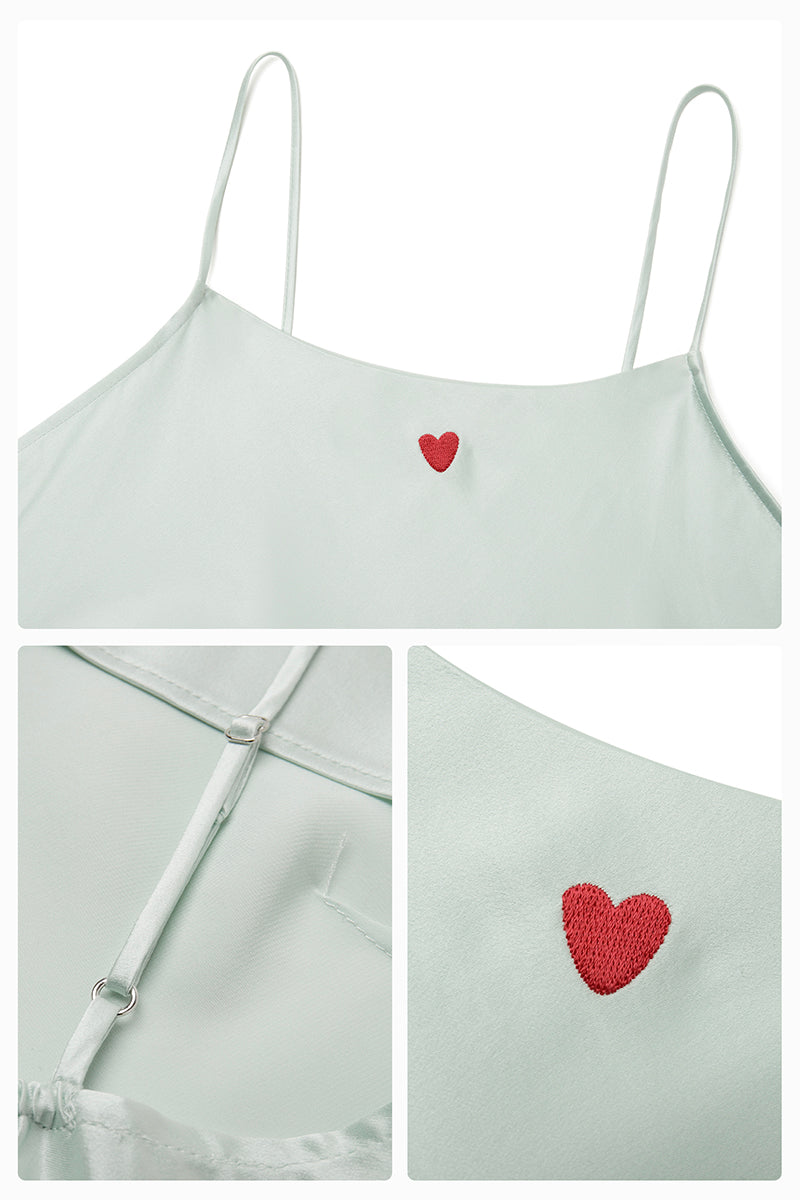 LITTLE HEART STRAP DRESS IN BLUE - CULT MIA