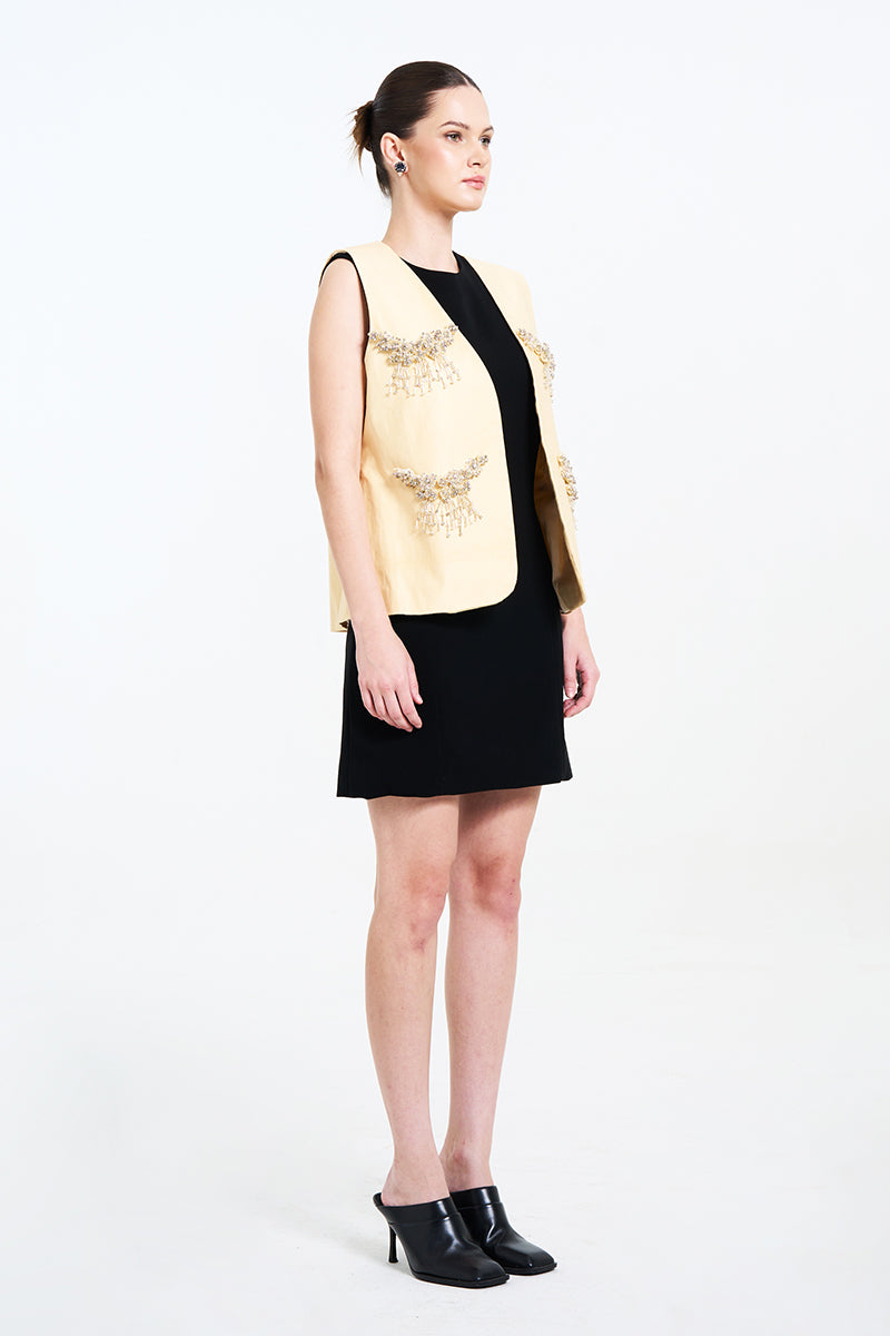 ALORA VEST IN SOFT YELLOW - CULT MIA