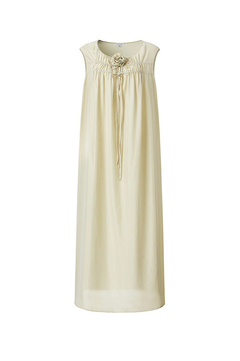 HOLIDAY IN ARLES SILK DRESS IN YELLOW - CULT MIA