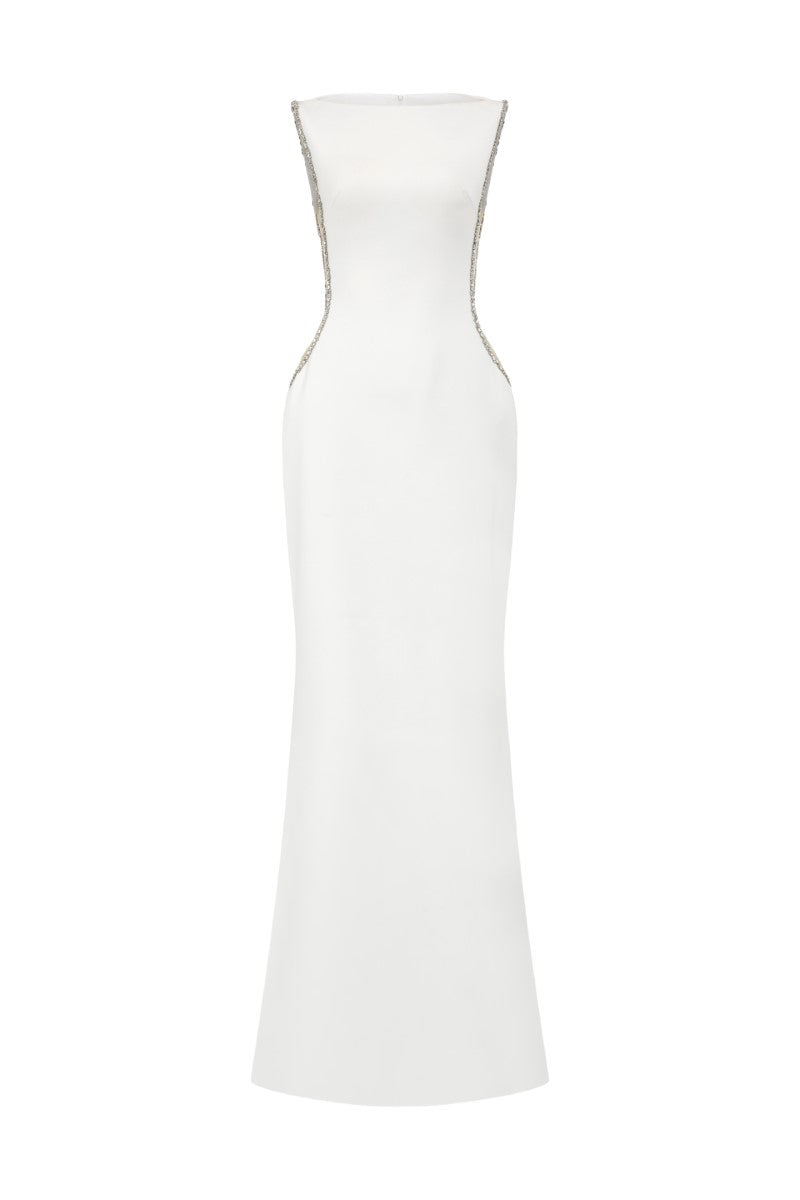 FATIMA CREPE CUT-OUT GOWN - CULT MIA