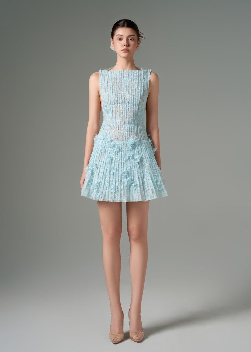 FLAVIA LACE DRESS IN AQUA - CULT MIA