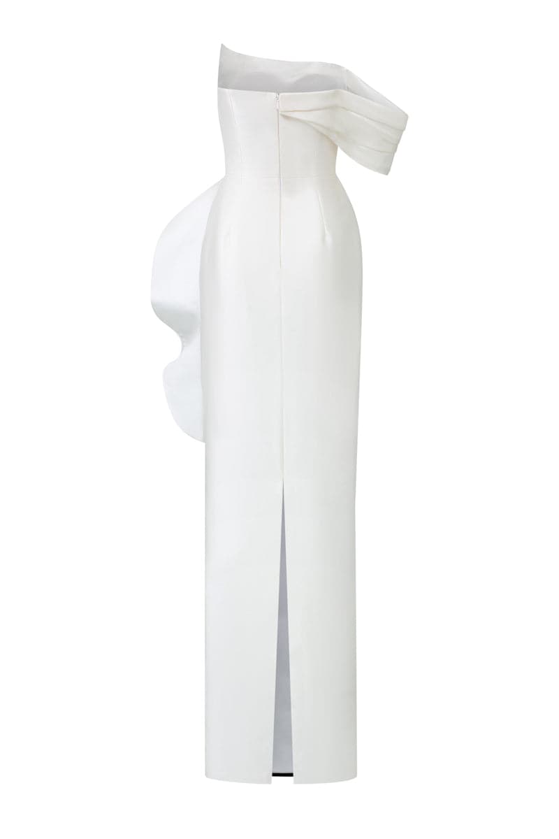 AMELINDA ROYAL TAFFETA PEPLUM GOWN - CULT MIA