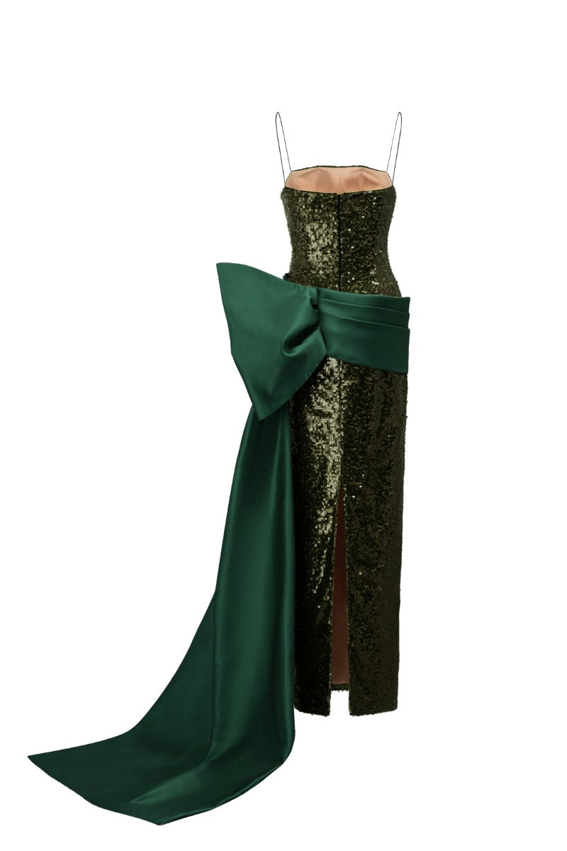 MAEZ SEQUIN DRESS IN MOSS - CULT MIA