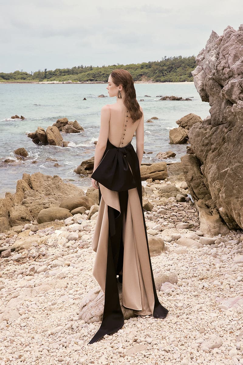 STELLA SILK SATIN BOW TIE DRESS | 21Six | CULT MIA
