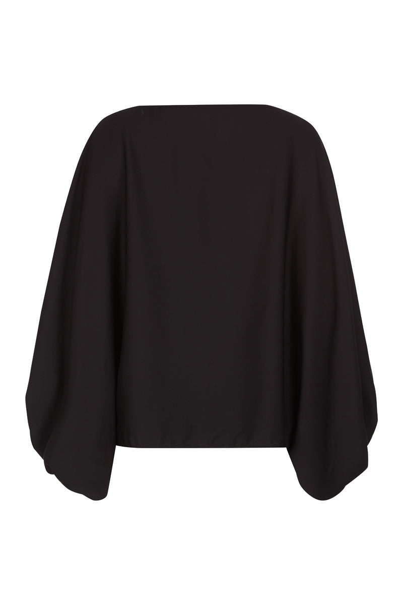 SCARF BLOUSE IN BLACK - CULT MIA