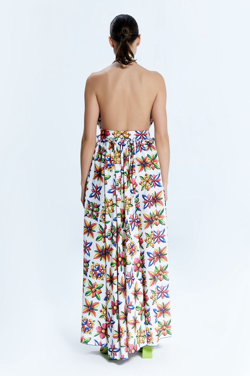 SICILIA HALTERNECK MAXI DRESS - CULT MIA