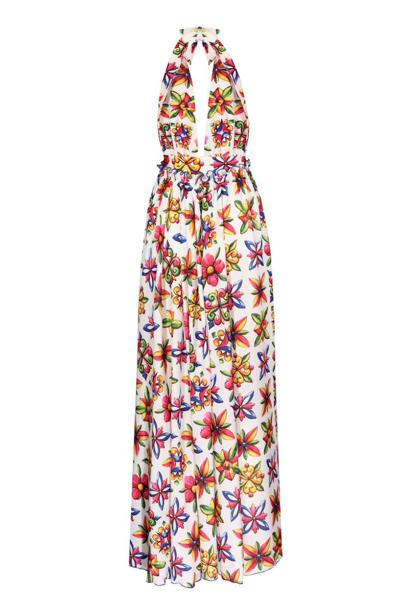 SICILIA HALTERNECK MAXI DRESS - CULT MIA