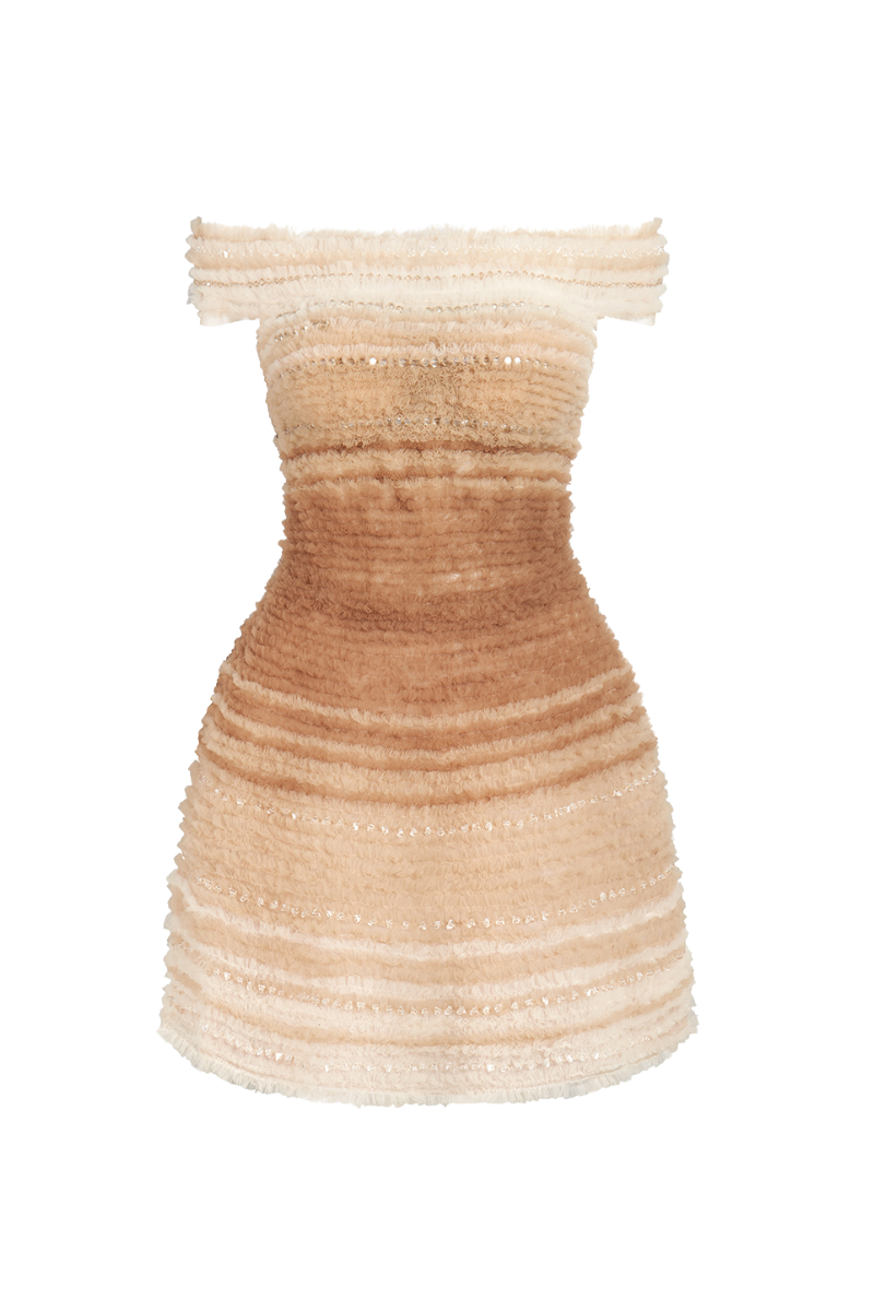 MINI TULLE DRESS WITH HAND EMBROIDERY - CULT MIA